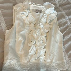 Loft ruffle collar dress